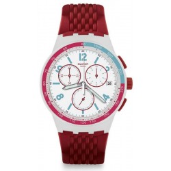 Montre Swatch Unisex Chrono Plastic Red Track SUSM403
