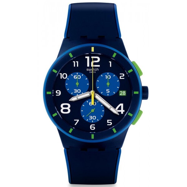 Comprare Orologio Swatch Uomo Chrono Plastic Bleu Sur Bleu SUSN409