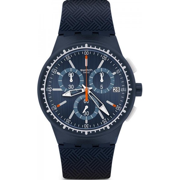 Kaufen Sie Swatch Herrenuhr Chrono Plastic Gara In Blu SUSN410