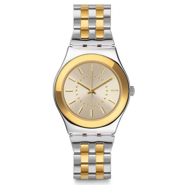 Buy Swatch Women's Watch Irony Medium Goldensilver YLS207G